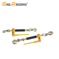 Serre-chaîne à cliquet robuste G70 avec poignée pliable, capacité 7100 lbs, pour plateformes de chargement, avec crochet de préhension, pour chaînes de 5/16 à 3/8 pouces