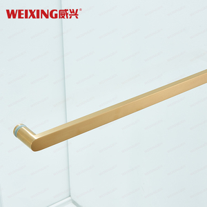 <span class=keywords><strong>Puerta</strong></span> de <span class=keywords><strong>ducha</strong></span> dorada para baño de Hotel y Villa sin marco dorado de vidrio templado deslizante único de nuevo diseño - Product Image 3