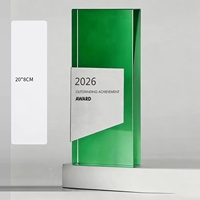 Vente directe d'usine, trophée en cristal coloré en forme de cube, trophée commémoratif pour les employés exceptionnels de la semaine