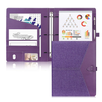 Porte-anneau personnalisé en cuir, portefeuille Business, pour présentation, Interview et conférence, porte-documents