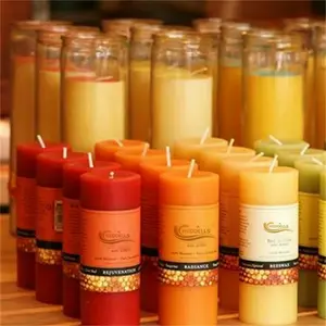 Weddells Decorative Tall Thin Pure Beeswax Candles For Church Prayer Smokeless No Drip Honey Scented Taper Candles For Birthday