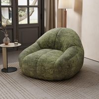 Grand fauteuil pouf avec rembourrage inclus, chaise de lecture douce et surdimensionnée pour chambre à coucher, salon, grand fauteuil de détente moelleux