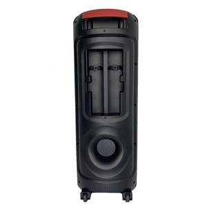 Meilleure Vente Karaoké Double Haut-parleur 8 Pouces 20W Micro Filaire Enregistrement Écho Utilisation Extérieure Fête Éclairage LED RGB Prise en Charge Carte Mémoire - Product Image 4