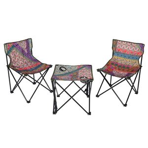 Portable Folding <b>Table</b> Chair Set Easy-To-Fold Camping Supplies for Picnic Stall Barbecue Versatile Outdoor Furniture - Product Image 1