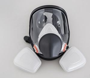 Masker Wajah penuh Anti <span class=keywords><strong>Gas</strong></span>, masker <span class=keywords><strong>Respirator</strong></span> <span class=keywords><strong>Gas</strong></span> filter ganda - Product Image 6