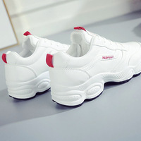 Baskets de sport plates confortables et tendance à lacets pour femme, style marche, chaussures de skateboard