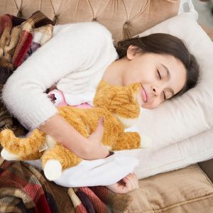 Grande Gatto di Peluche Pesante, Morbido e Coccoloso, Arancione, Perfetto per Alleviare lo Stress e il Comfort - Product Image 4