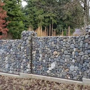 Galfan Welded Gabion Retaining Walls 200x100x50 Welded Gabion Box 2x1x0.5m Gabion Basket Stone Cage Garden Fence Price