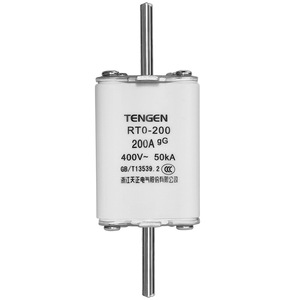 Elemento Fusible Tengen Rto-200 200A Gg 400V 50kA Tipo Cuchilla de Tubo Cuadrado Cerámico - Product Image 1