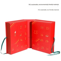Calendriers de compte à rebours personnalisés avec boîtes mystères à ouverture par le haut |   Papier couché UV 350g pour l'arrivée des meilleures ventes : Surprise de Noël à déchirer