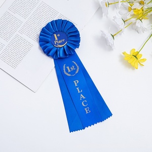 HLC en stock: Insignias de cinta de hojalata con lámina dorada para reuniones deportivas, medallas de premio de 1º, 2º y 3º lugar, broche. - Product Image 3