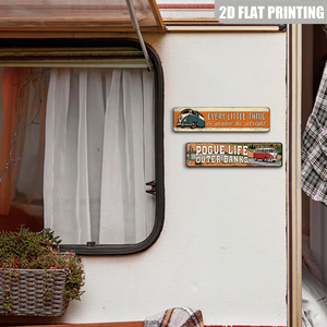 Pancarte en métal « Every Little Thing Is Gonna Be <span class=keywords><strong>Alright</strong></span> » style rétro Van Life, décoration murale pour camping-car, jardin ou patio - Product Image 4