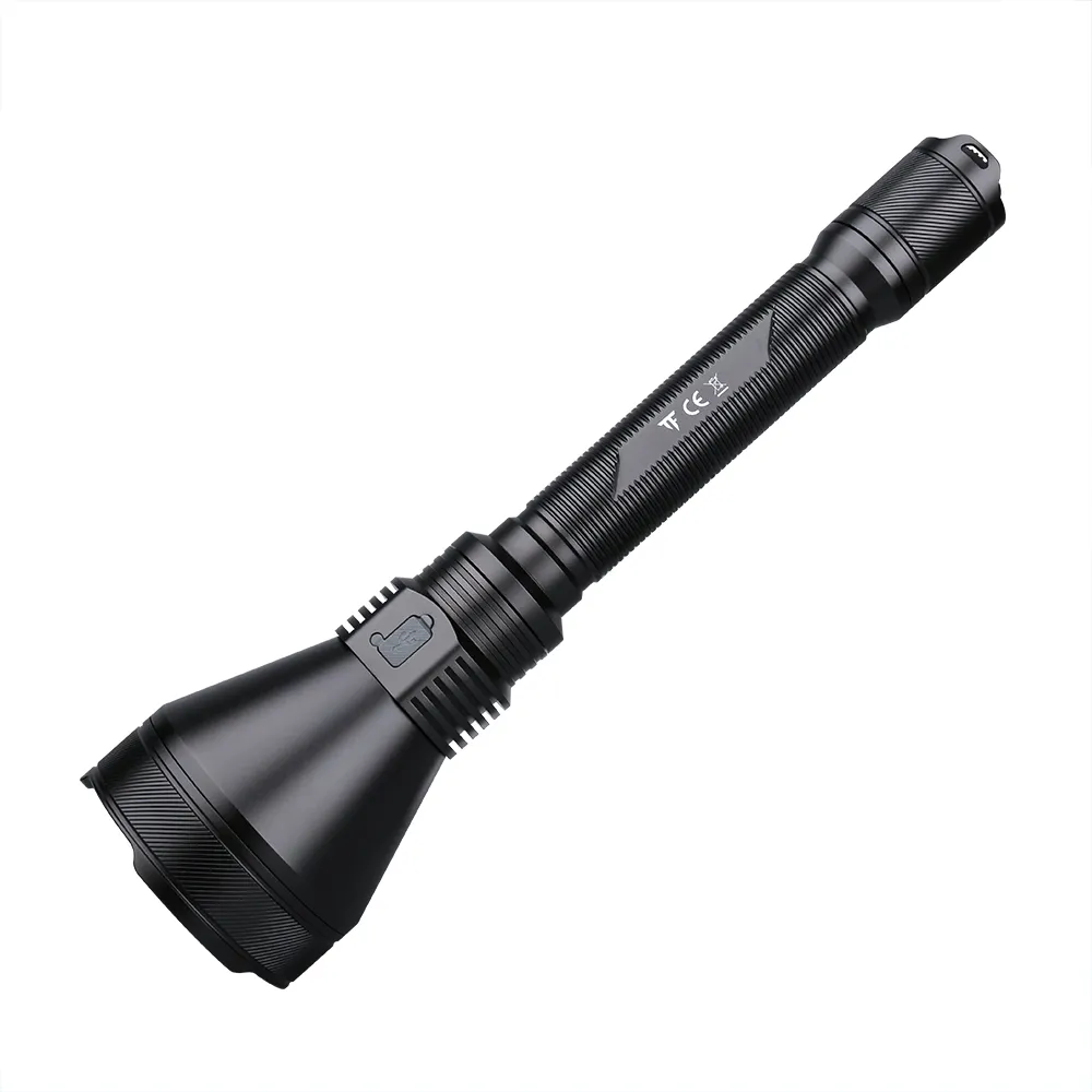 Trustfire T90R LED Flash Light with Charger Type C Rechargeable 1600M Flashlights High Lumens 100000 Hunting Torch Flashlight