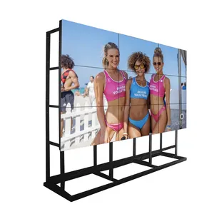 Big 55-Inch Floor Stand LCD Video Panel Wall 2x2 and 3x4 Digital Signage Advertising Display Indoor Use OEM/ODM Supply