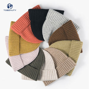 Bordado <span class=keywords><strong>de</strong></span> alta calidad 100% acrílico puños <span class=keywords><strong>de</strong></span> <span class=keywords><strong>lana</strong></span> en blanco hombres Skully Beanie invierno Unisex sombreros <span class=keywords><strong>de</strong></span> punto cálido gorro personalizado con logotipo - Product Image 1