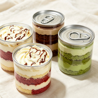 Bouteilles en plastique PET transparentes de qualité alimentaire, faciles à ouvrir, de 100 ml, 200 ml, 250 ml, pour thé au lait, jus, gâteaux et autres boissons