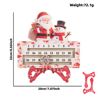 Calendrier de l'Avent en forme de couronne pour compte à rebours de Noël, 25 jours, avec chiffres et date, décorations rustiques en bois pour la maison, panneau Joyeux Noël