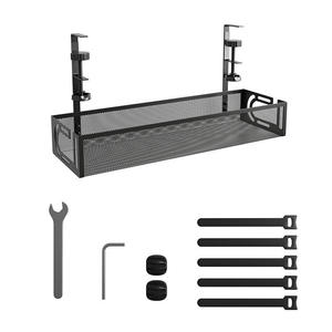 Panier mural en fer sans perçage, réglable, multifonctionnel, pour organiser routeurs, livres, <span class=keywords><strong>ustensiles</strong></span> - Product Image 4