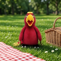 Peluche personnalisée mignonne en forme de perroquet avec rembourrage en coton PP, visage brodé, anti-stress, cadeau promotionnel