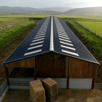 Establo para Ganado con Estructura de Acero Moderna, Resistente al Fuego y a la Corrosión, para Granjas Lecheras, Cría de Vacas, a Prueba de Fugas, de Instalación Rápida