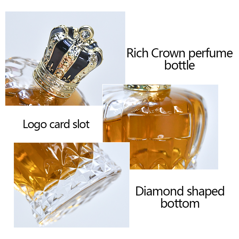 cosmetic luxury glass bottle black