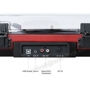 Nouveau style de tourne-disque 3 vitesses de haute qualité avec haut-parleurs stéréo vintage <span class=keywords><strong>en</strong></span> bois sans fil pour la <span class=keywords><strong>musique</strong></span> à domicile - Product Image 5