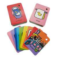 Cartes flash éducatives personnalisées pour enfants, jeu de cartes d'association de l'alphabet, cartes flash éducatives pour enfants avec anneau