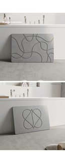 พรมเช็ดเท้าดินไดอะตอมเมียส์แบบทอผ้าด้วยเครื่องจักร ลายทอละเอียด สำหรับใช้ในบ้านและเชิงพาณิชย์ กันลื่น แห้งเร็ว ซักมือได้ - Product Image 4