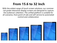 Affichage numérique publicitaire sur pied OEM pour intérieur, 21,5 pouces, IP65, avec écran tactile capacitif CMS, pour magasin de détail en libre-service