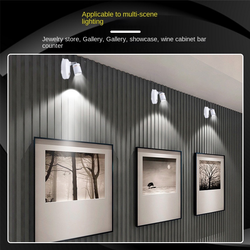 LED充電式スポットライトホーム展示絵画衣料品店照明充電式リモコン