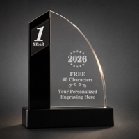 Trophée de reconnaissance en cristal noble gravé et personnalisé pour les employés, cadeau mémorable de l'année