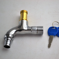 Robinet de jardin extérieur en zinc avec verrouillage antivol 2/1 et clé pour lavabo – Vente directe usine