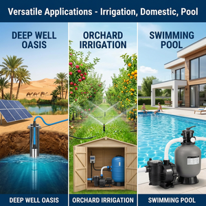 Système de pompe à eau solaire hybride 3 CV adapté - Product Image 3