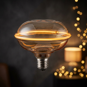 Lampadina LED Decorativa a Filamento G125 UFO O130 E27 4W 1800K 280Lm Angolo di Illuminazione 360° Durata 20000h (F-Bright 2601289) - Product Image 3