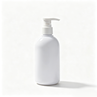 Vente en gros de flacons pompe vides en PET blanc de 330 ml pour le lavage des cheveux et du corps, flacon d'emballage cosmétique en PET