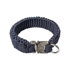 Luxury Custom Made Paracord Handmade Webbing Metal Buckle Dog <strong>Collar</strong> <strong>with</strong> Personalized Egraved <strong>Name</strong> ID Tag - Product Image 4