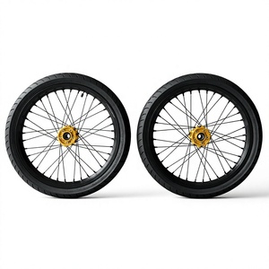 Jeu de roues à rayons Supermoto 17 pouces, jantes en aluminium CNC, pneus 70/<span class=keywords><strong>90</strong></span>-17 et <span class=keywords><strong>90</strong></span>/80-17, chambre à air pour Sur-Ron Light Bee/Ultra Bee/Segway X260 - Product Image 2