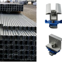 Rail en acier en U solaire ZAM pour montage sur toit, structure de toiture métallique haute résistance