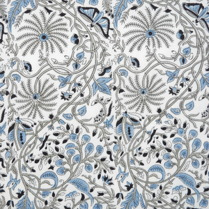 Tissu en coton imprimé à la main indien, motif fleur de la passion, écologique, haute qualité, pour robes, oreillers, chemises, filles, garçons, housses - Product Image 1