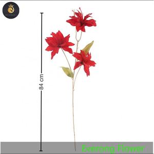 EV 799 Prix raisonnable Fleur de lys en soie Artificielle 3 Fourchettes Fleur de <span class=keywords><strong>lilium</strong></span> Vente en vrac Fleur de lys de mariage - Product Image 4