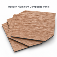 Panneau composite bois-aluminium grain cerisier sur mesure 4 mm pour murs architecturaux décoratifs
