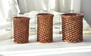 Jarrón <span class=keywords><strong>de</strong></span> <span class=keywords><strong>mimbre</strong></span> para decoración del hogar, jarrón europeo <span class=keywords><strong>de</strong></span> <span class=keywords><strong>mimbre</strong></span>, artículos <span class=keywords><strong>de</strong></span> decoración para el hogar - Product Image 6