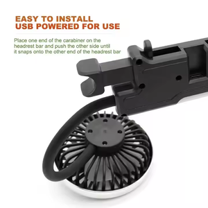 2024 nuova ventola di ventilazione per auto <span class=keywords><strong>Mini</strong></span> ventilatore USB con due teste per sedile posteriore auto <span class=keywords><strong>accessori</strong></span> per auto - Product Image 6