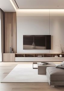 New Design Wooden <b>Wall</b> Mounted <b>Shelves</b> Living Room Furniture Wooden Cabinet Modern TV Stand Se - Product Image 2