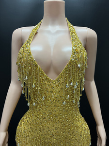 Novance Y4545 Dropshipping Plus Size Damesjurken Elegante Glamoureuze Kristallen Jurk Luxe Rekbare Galajurken Voor Club - Product Image 6