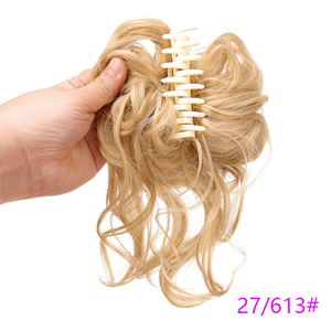 Chignon en cheveux synthétiques Chignon Messy Curly Hair Band Elastic Scrunchy Hairpieces Chignon Donut Updo Hair Pieces for Womens - Product Image 6