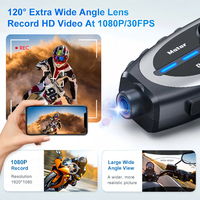 Casque de moto Q29 avec caméra 1080P 30FPS, talkie-walkie 500M, casque d'appel sans fil à réduction de bruit