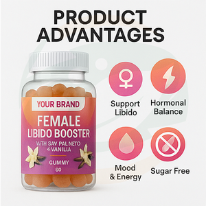 Private Label Natürliche Kräuter-Libido-Booster-Gummis für Erwachsene Organische Fortgeschrittene Gesundheits- und Wellness-Unterstützungsformel Maximale Stärke - Product Image 3