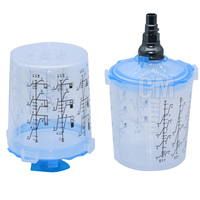 Système de gobelet pulvérisateur ventilé PPS 2.0 de 600 ml, pistolet jetable avec échelle, gobelet de mélange de peinture en plastique transparent, substitut pour 3M 26301