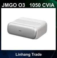 Projecteur DLP portable JMGO O3 1080P à courte focale avec Bonfire OS 7 WiFi 6 Laser tricolore pur pour home cinéma